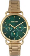 BERTHA Gwen Leather-Band Watch w/Day/Date
