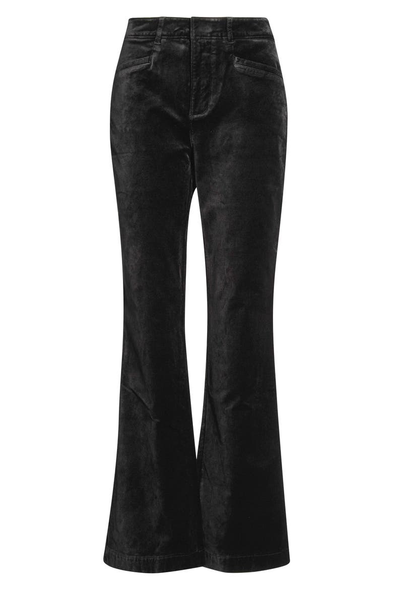 Laurel Canyon High Waist Flare Jeans, Main, color, BLACK OVERDYE