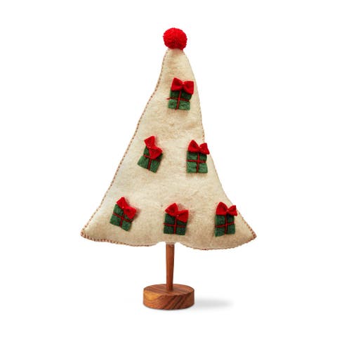 Large Multicolor Felt Tree Ornaments for Holiday Decor