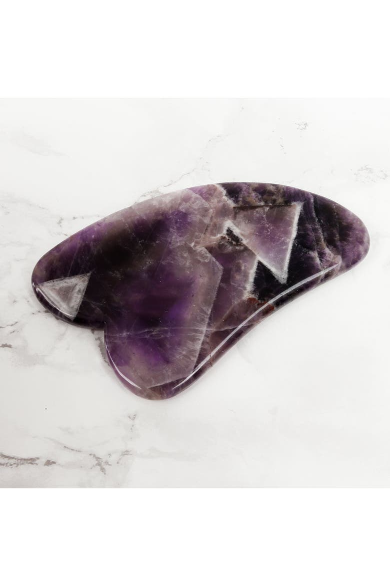 Premium Amethyst Gua Sha, Alternate, color, Purple