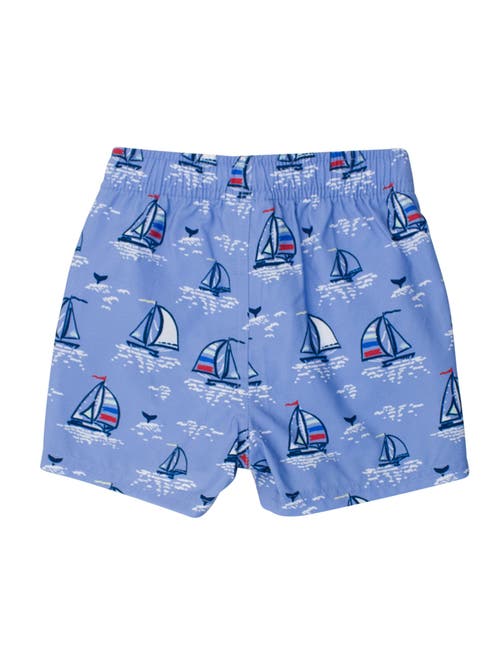 Ruggedbutts Toddler Boys Upf50+ Swim Trunks In Blue Seas The Day