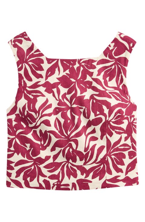 Linen Blend Shell Top
