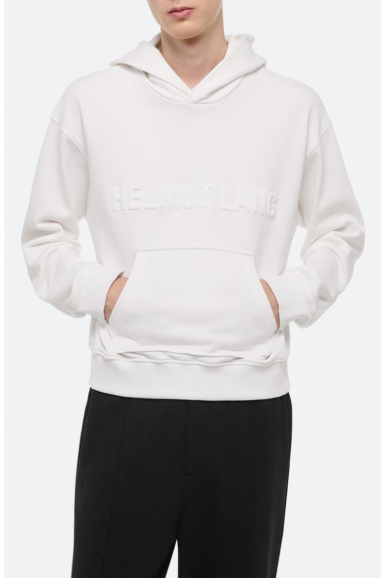 Embossed Studio Logo Hoodie, Main, color, WHITE