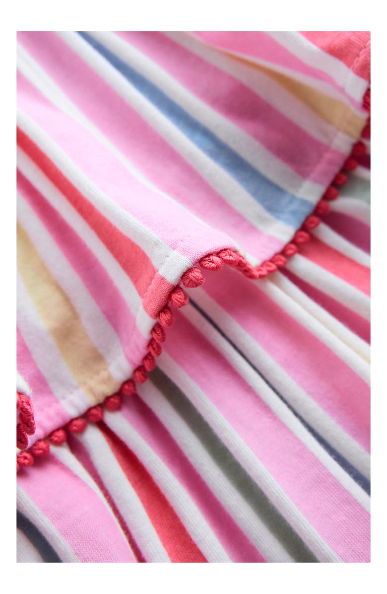 Mini Boden Kids' Jersey Ruffle Sundress, Alternate, color, Pink Stripe