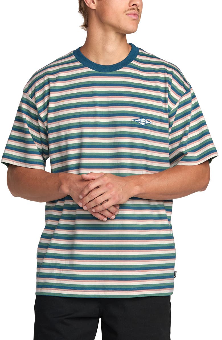 Billabong Baxter Stripe T-Shirt, Main, color, Deep Blue