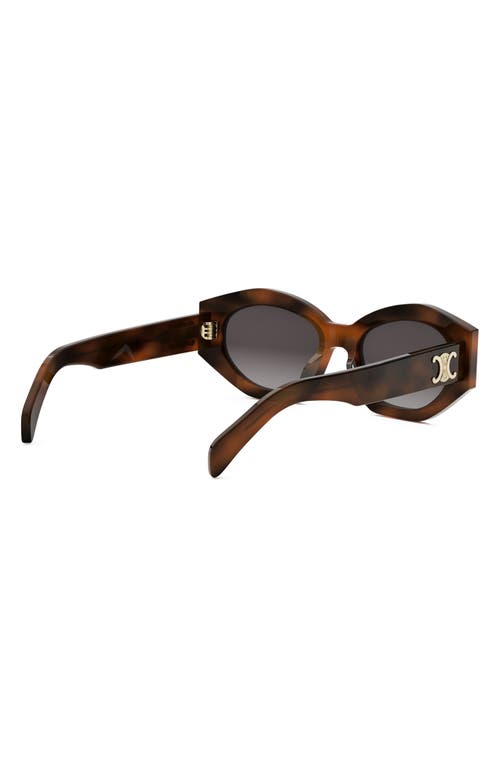 Celine Triomphe 54mm Cat Eye Sunglasses In Brown