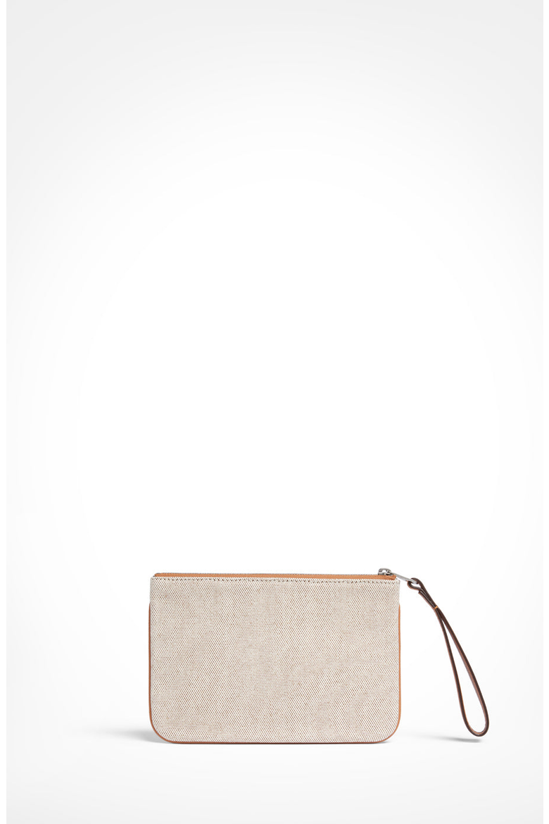 Canvas Leather Trim Travel Pouch, Alternate, color, Walnut