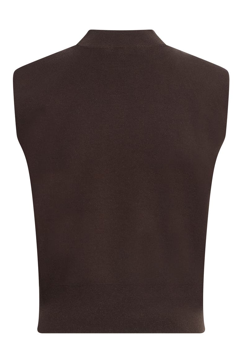 The Whitney Sleeveless Knit Crop Top, Alternate, color, ESPRESSO
