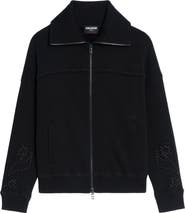 Zadig & Voltaire Milly Studded Patch Zip Sweatshirt