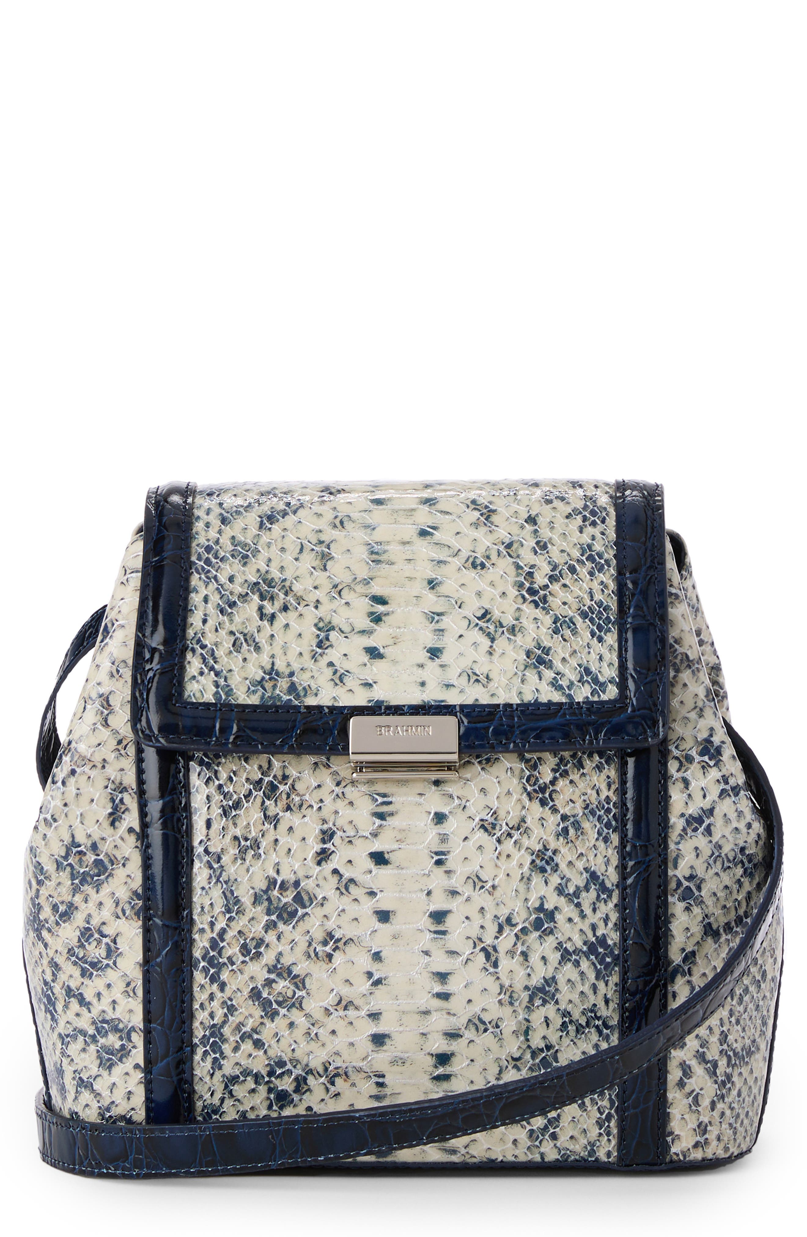 Brahmin Margo Embossed Leather Crossbody Bag, Main, color, 