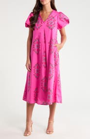 SUGARLIPS Mikey Placed Print Cotton Dress