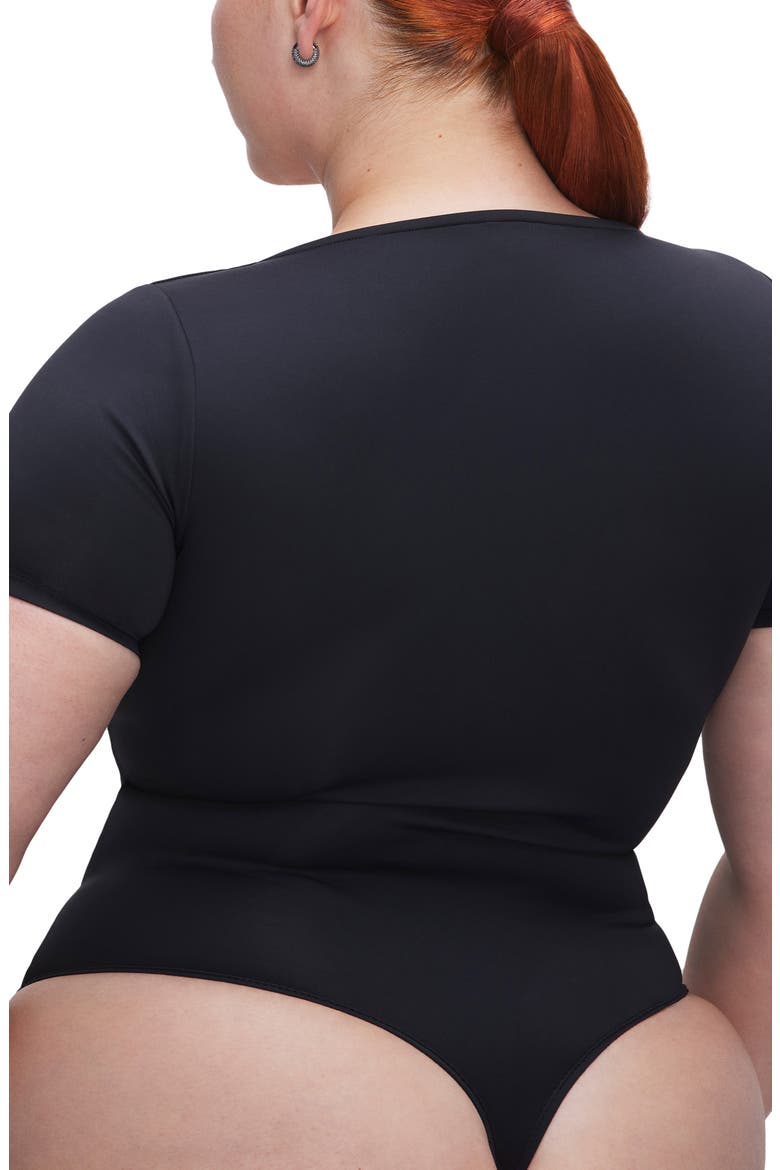Modern Scuba Short Sleeve Bodysuit, Alternate, color, BLACK001