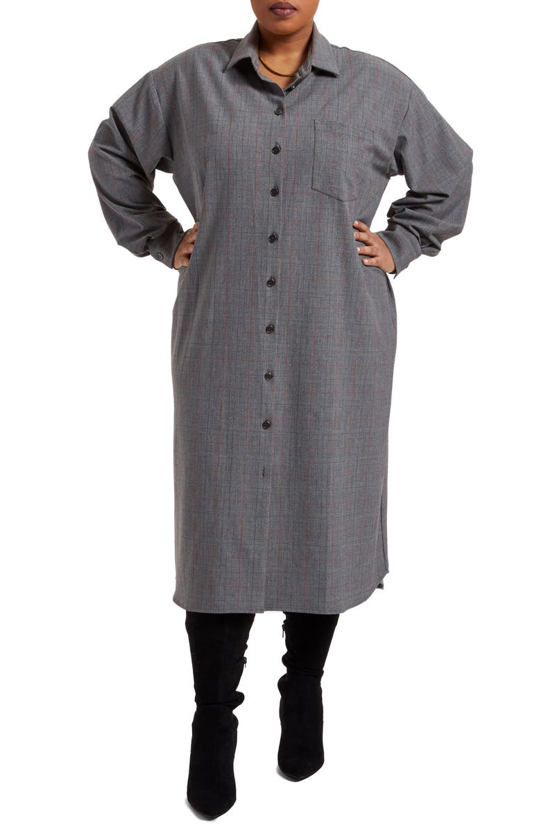 Pari Passu Tammy Long Sleeve High-Low Shirtdress, Main, color, 
