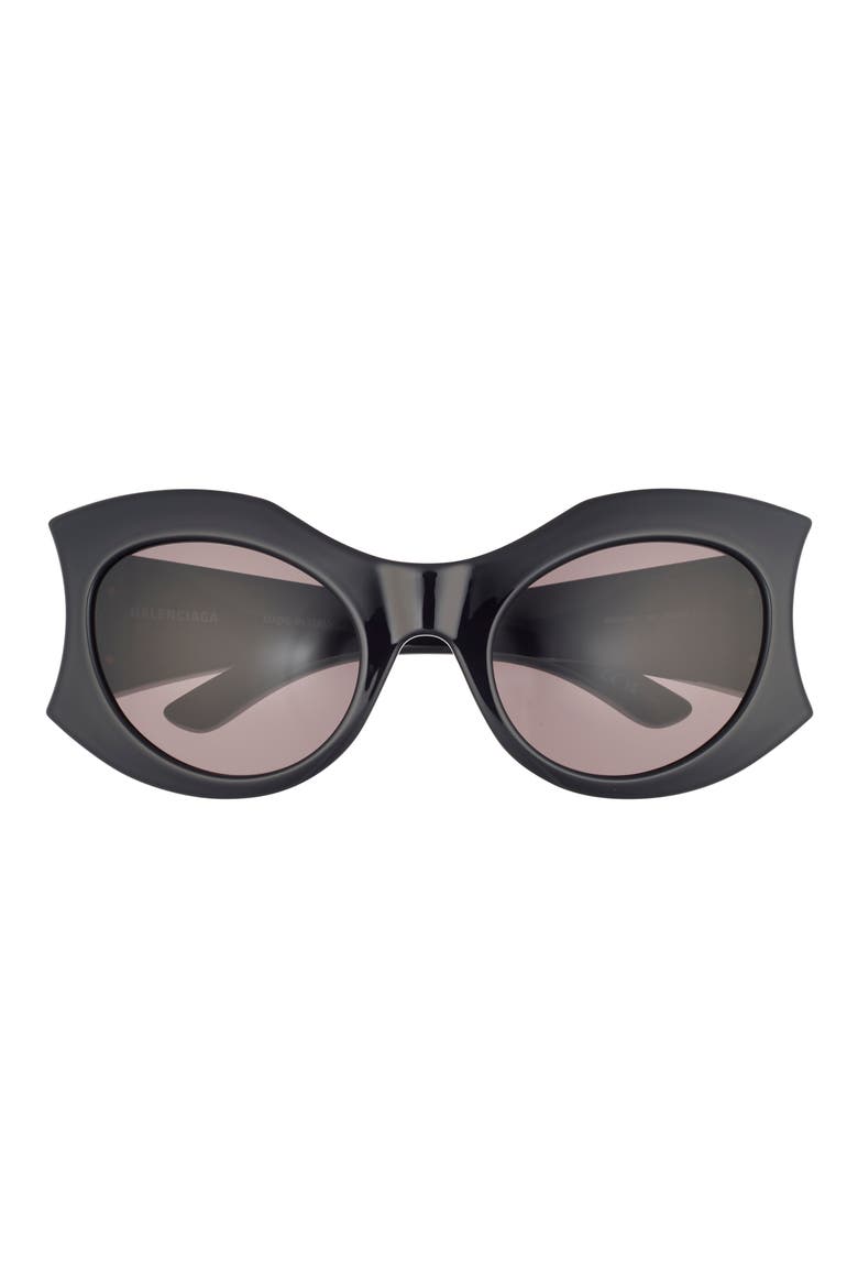 56mm Cat Eye Sunglasses, Main, color, BLACK BLACK GREY