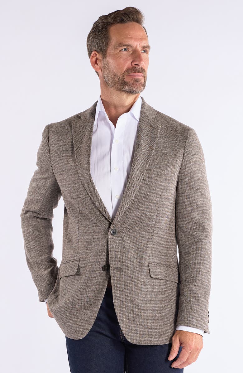 SAVILE ROW CO Textured Knit Sport Coat, Alternate, color, Brown