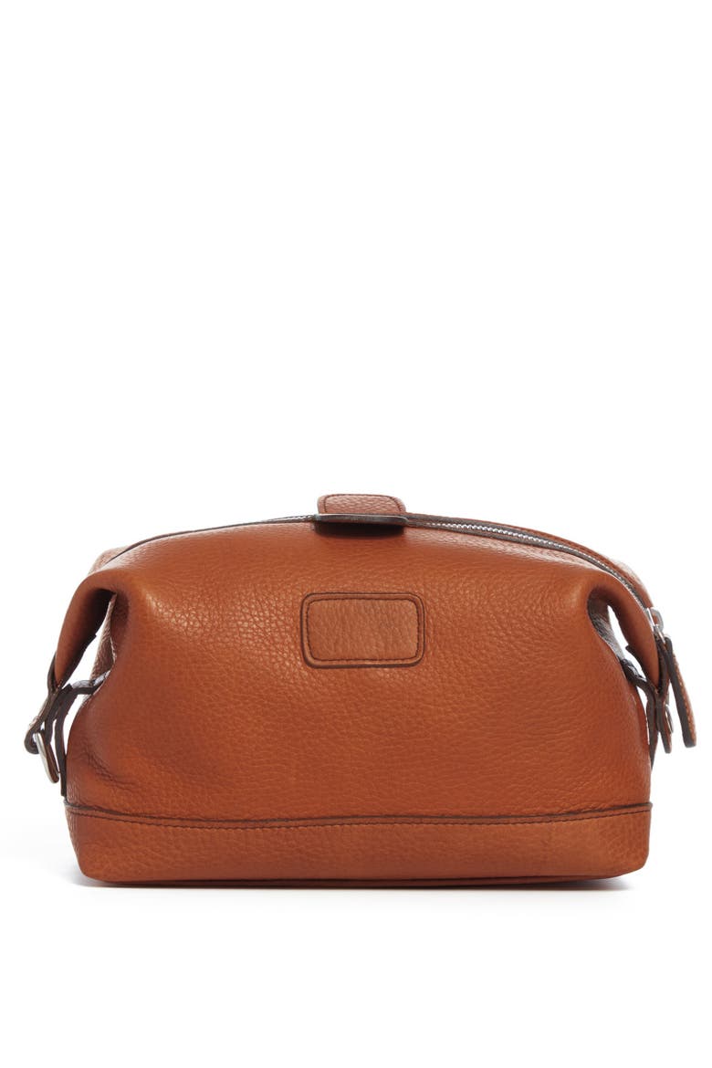 Ryder Leather Dopp Kit, Main, color, Pebbled Tan