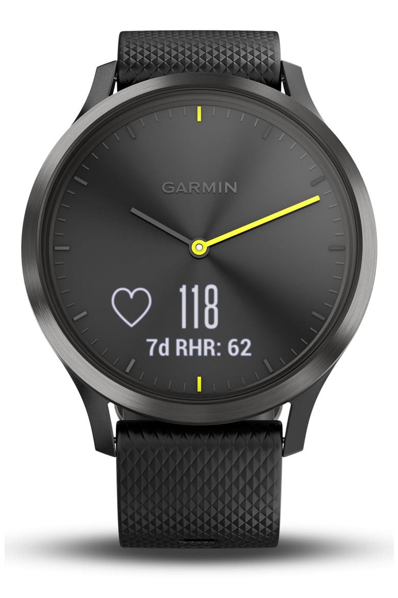 Vivomove HR Sport Hybrid Smart Watch, Alternate, color, BLACK/ BLACK/ BLACK