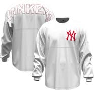 FANATICS Women's Fanatics White New York Yankees Baseball Stitch Spirit Jersey Long Sleeve T-Shirt