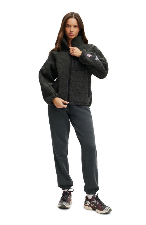 Cotton On Body Active Trail Soft Fleece Zip Through In Black