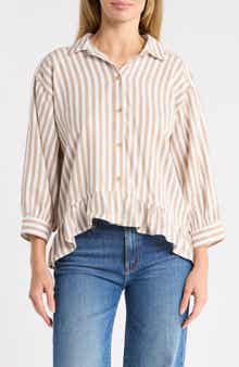 Striped Peplum Shirt