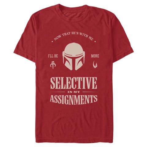 Mens Star Wars The Mandalorian and Grogu Selective In My Assignments T Shirt