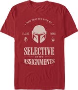 Star Wars: The Mandalorian and Grogu Mens Star Wars The Mandalorian and Grogu Selective In My Assignments T Shirt