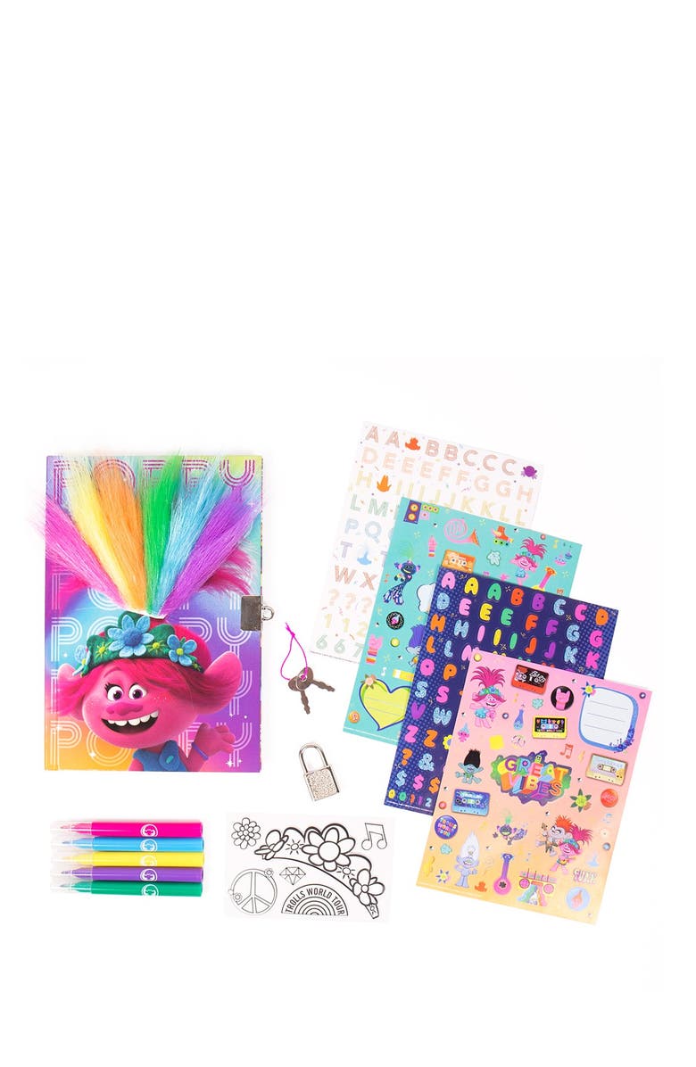 TROLLS Fuzzy Diary Set, Alternate, color, 