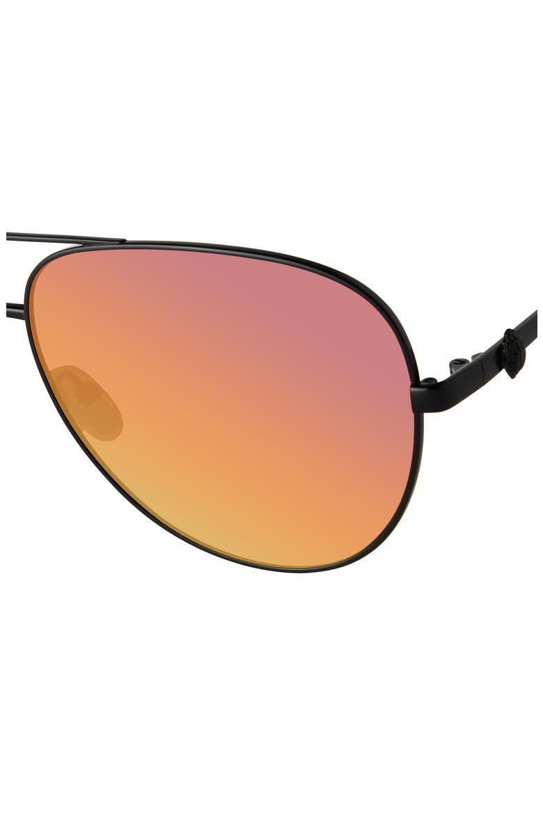 Shoreditch 62mm Oversize Aviator Sunglasses, Alternate, color, BLAVK FUCHSIA/ RAINBOW