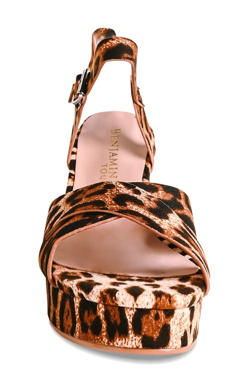 Touch Ups Toby Ankle Strap Platform Sandal In Animal Print