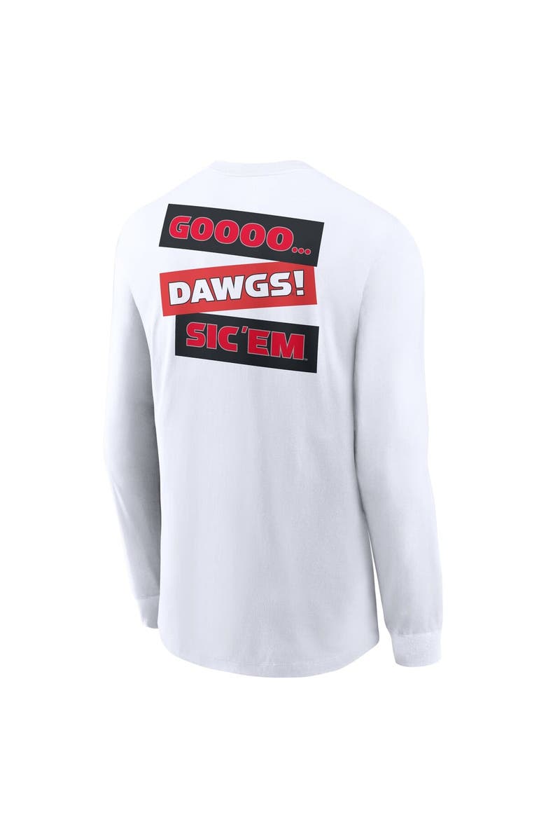 Nike Men's Nike White Georgia Bulldogs Two-Hit Classic Location Long Sleeve T-Shirt, Alternate, color, White