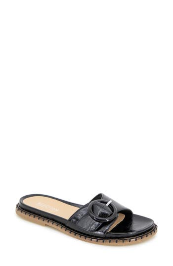 Reaction Kenneth Cole Syrena Buckle Slide Sandal In Black