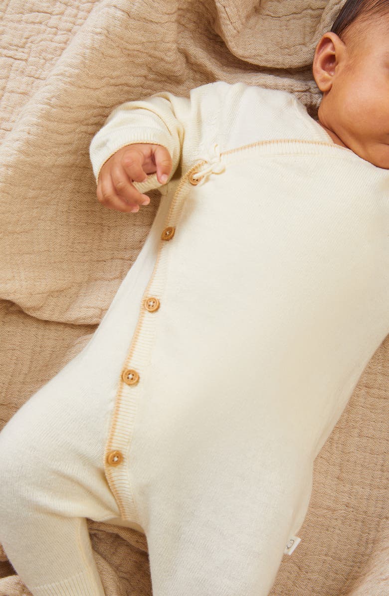 MORI Footed Sweater Romper & Hat Set, Alternate, color,