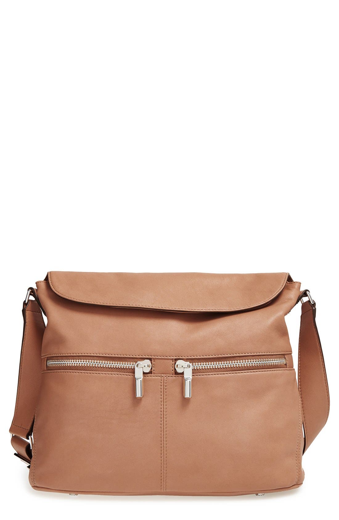 Elizabeth and James 'James' Leather Crossbody Hobo, Main, color, 