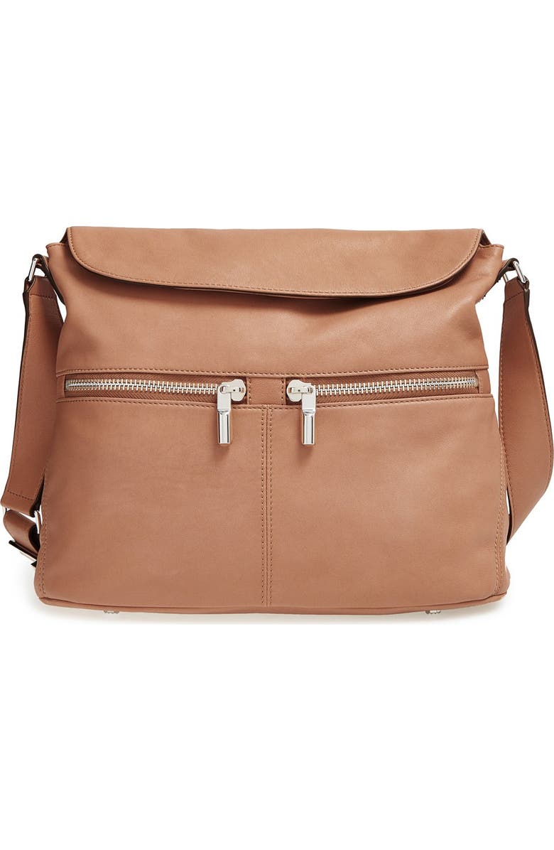 Elizabeth and James 'James' Leather Crossbody Hobo, Main, color,