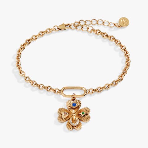 Lucky Four Leaf Clover  Bracelet