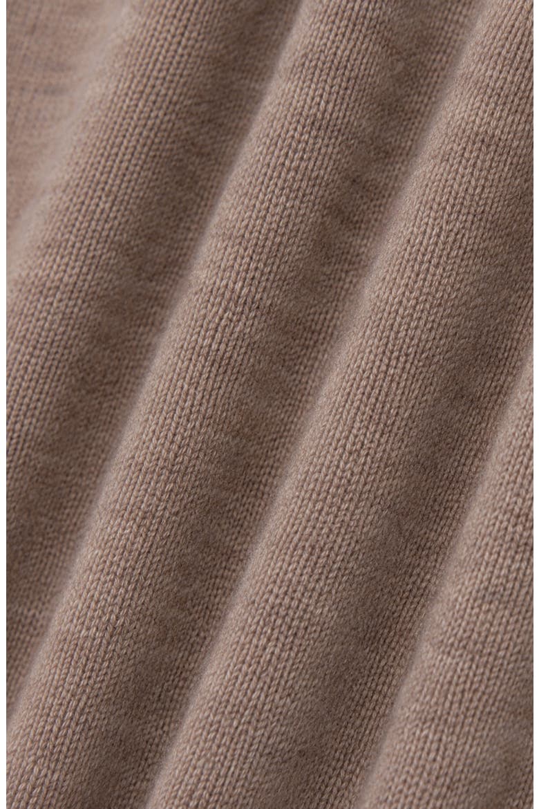 Contrast Crewneck Wool Blend Sweater, Alternate, color, TAUPE