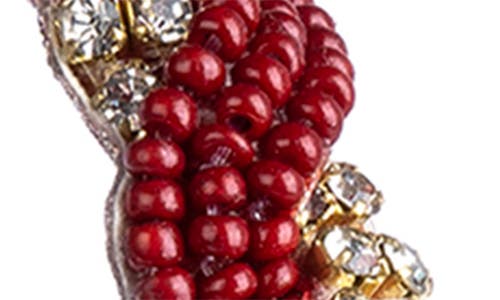 Deepa Gurnani Doris Hoop Earrings In Burgundy