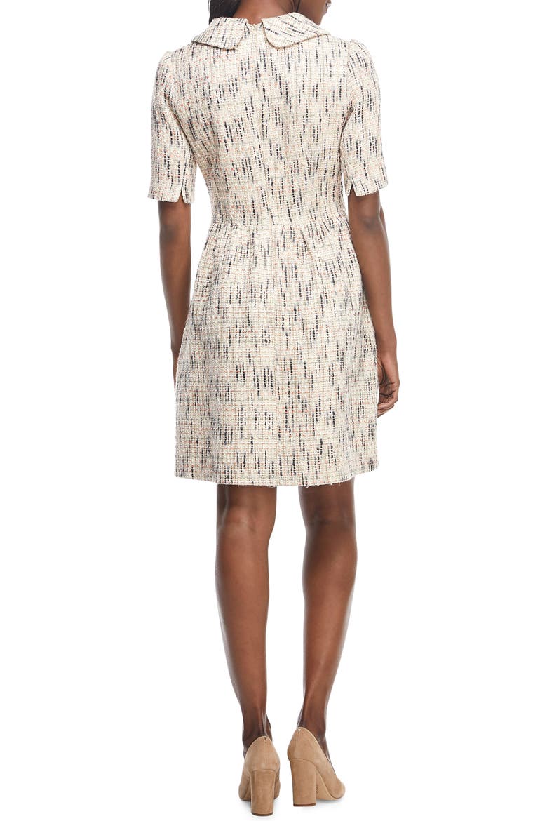 Paige Cutaway Collar Tweed Dress, Alternate, color, MULTI