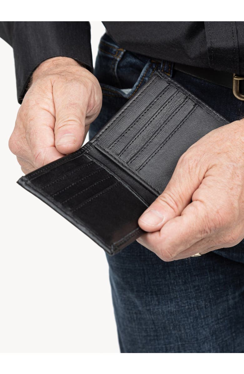 Deux Mains Shotgun Wallet For Him, Alternate, color, Black