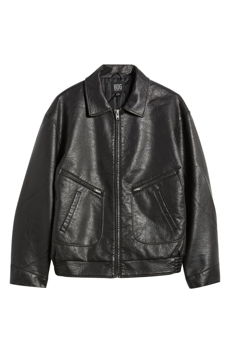 BDG Urban Outfitters Side Pocket Faux Leather Jacket, Alternate, color, 