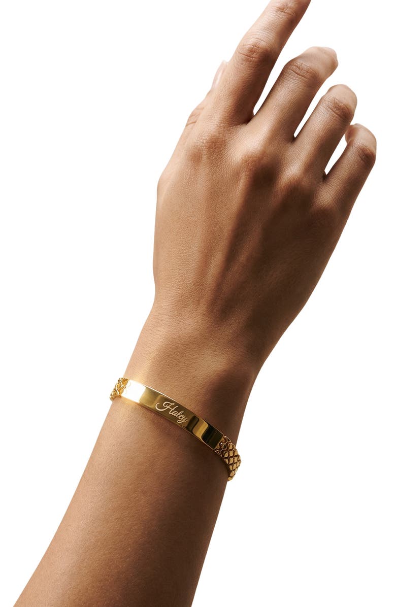 The M Jewelers The Engraveable ID Bracelet, Alternate, color, Gold