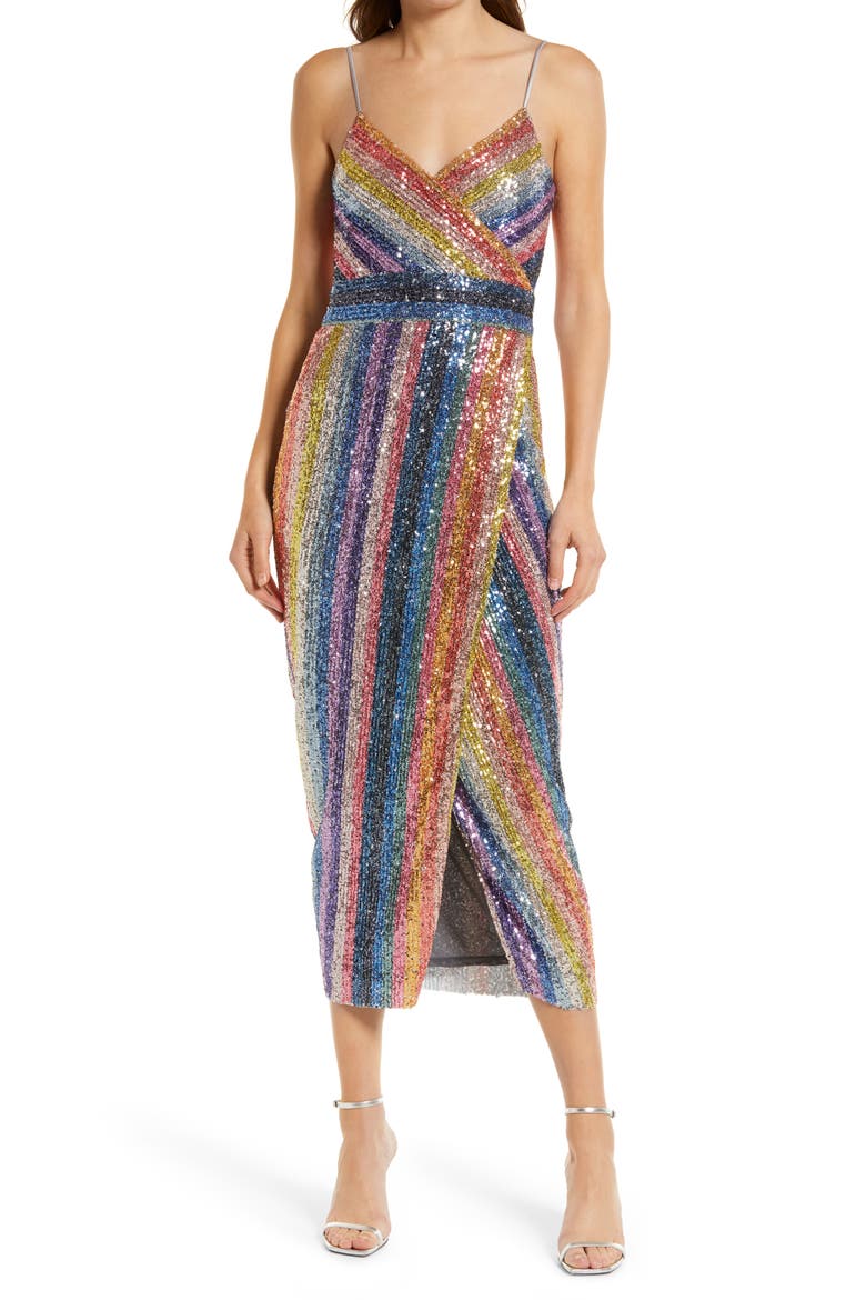 Meghan Faux Wrap Maxi Dress, Main, color, CIRCUS