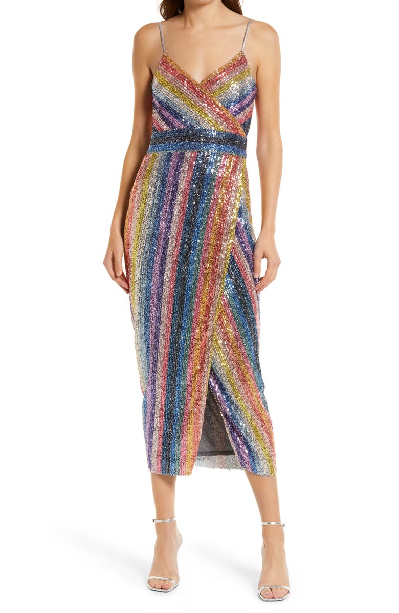 Saylor Meghan Faux Wrap Maxi Dress, Main, color,