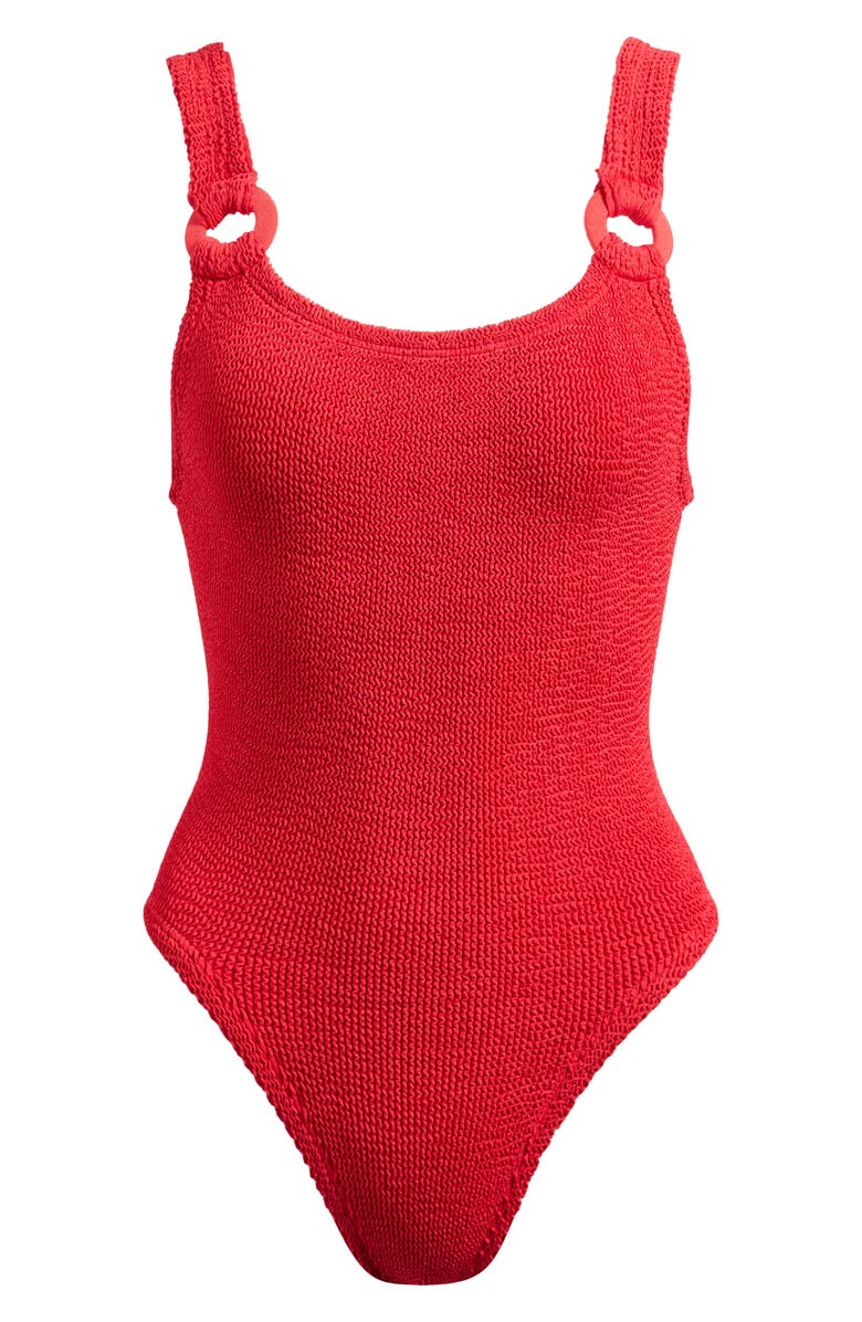 Hunza G Domino One-Piece Swimsuit, Main, color, Red