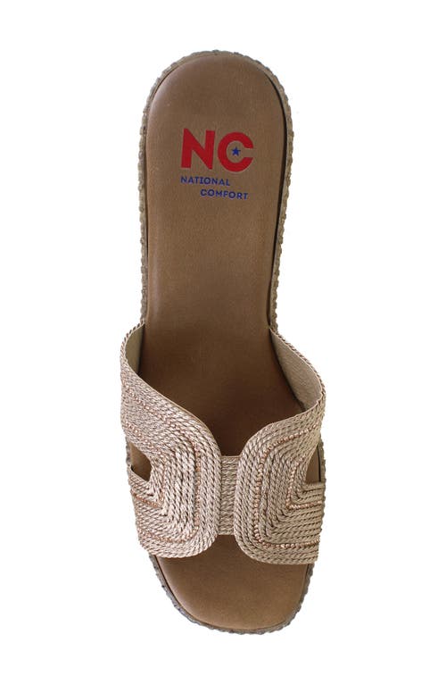 National Comfort Cornella Platform Slide Sandal In Rose Fabric