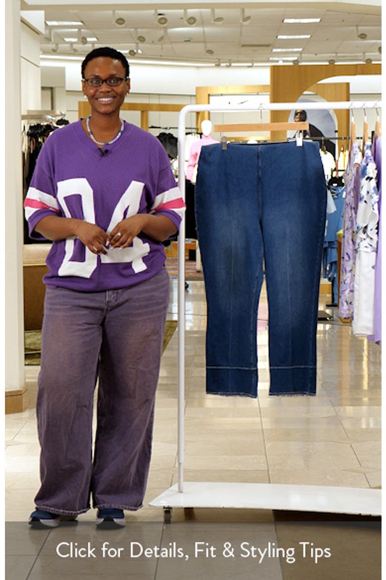 Dara High Waist Seamed Fringe Hem Crop Jeans video