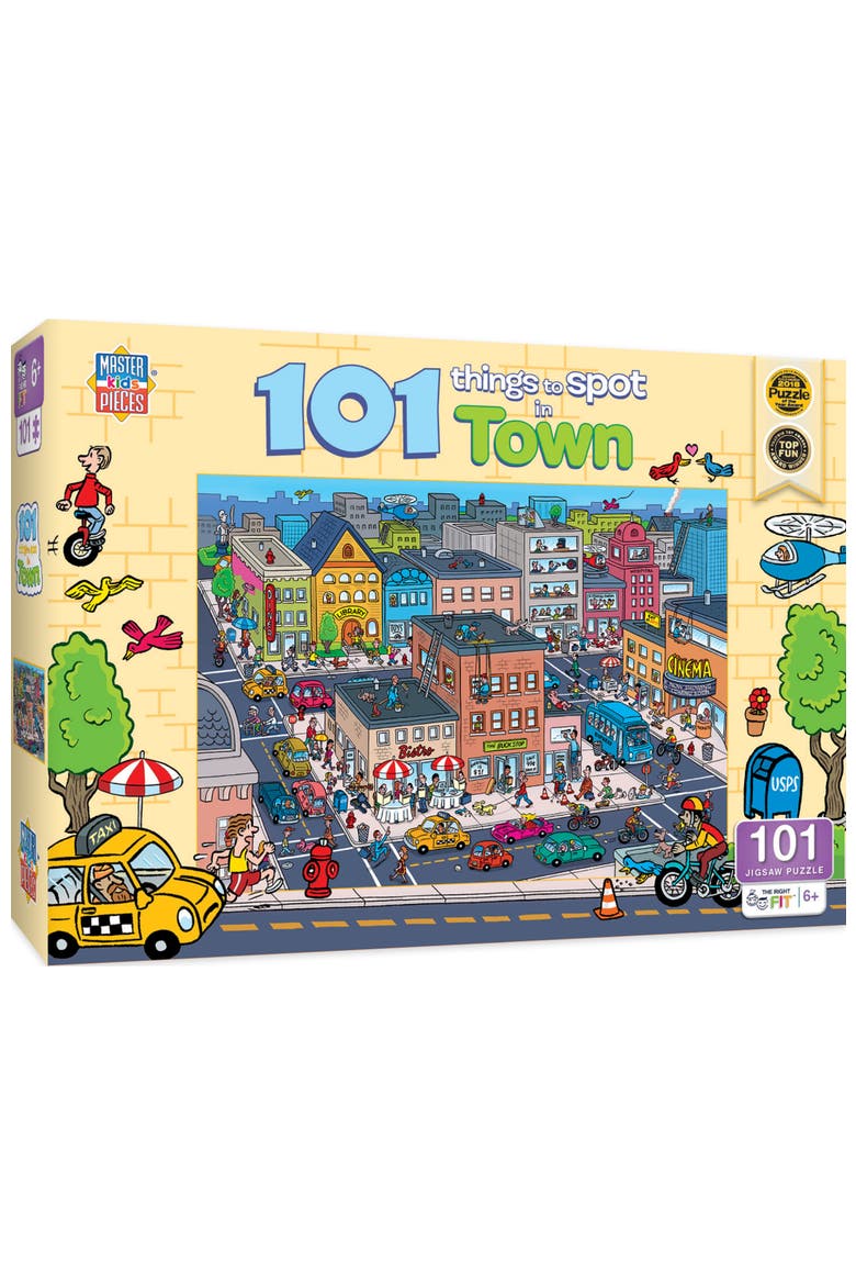 101 Things to Spot Town 100 Piece Puzzle, Main, color, Multicolor