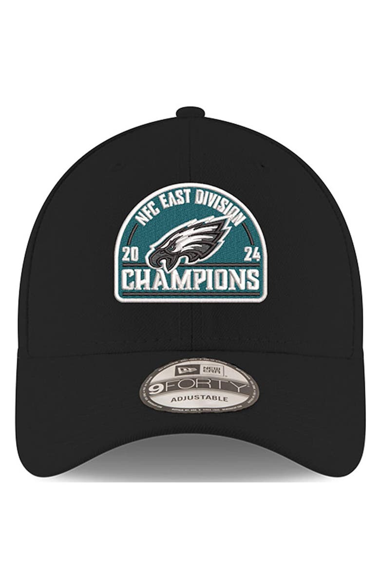 New Era Men's New Era  Black Philadelphia Eagles 2024 NFC East Division Champions 9FORTY Adjustable Hat, Alternate, color, 