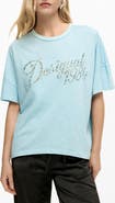 Desigual Logo Eyelet Cotton Graphic T-Shirt