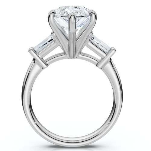 Bliss Diamond 5 3/4ct Certified Pear & Baguette Diamond Engagement Ring 14k Gold Lab Grown In 14k White Gold